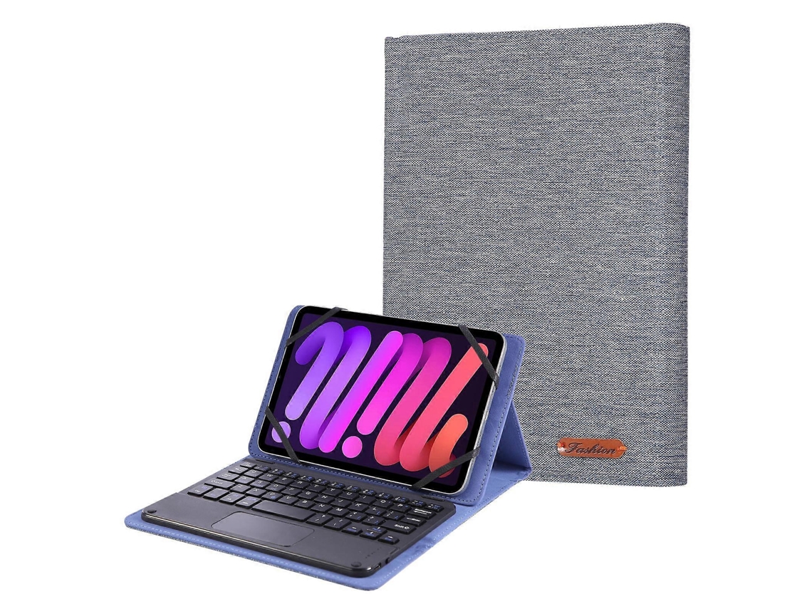 Capa de couro com textura de tecido universal Webake com capa flip horizontal para tablet