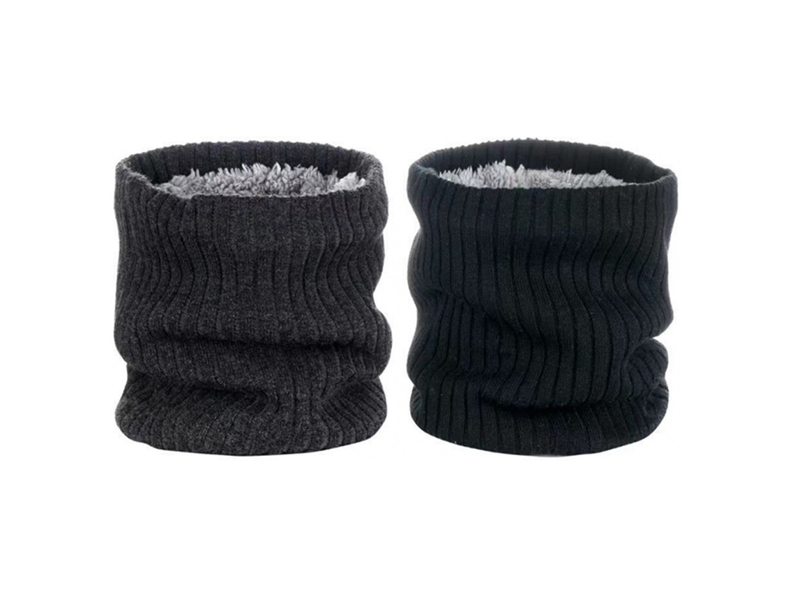 Rebe-2 Peças Bufanda De Pescoço De Inverno Tecido Antivento Quente Para Homem E Mulher Gaiter De Pescoço