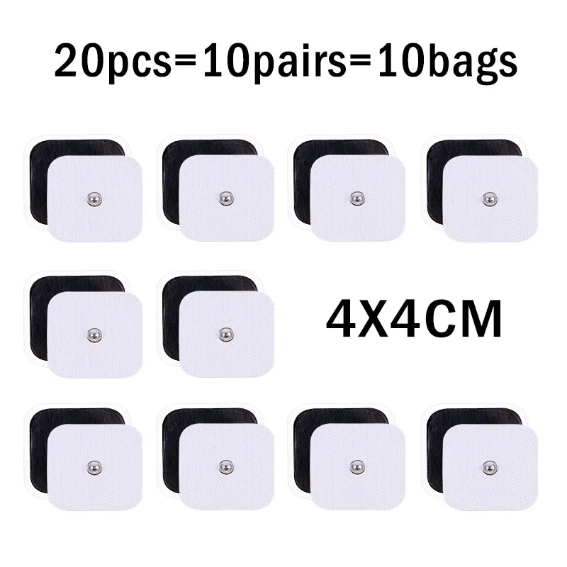 10/20 Unidades De Eletrodos Tens Para Aparelho Terapia Elétrica Digital, Almofadas Pulso Acupuntura E Massagem, Adesivos Gel Condutor ~05142