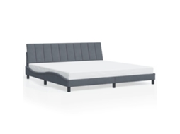 Bed Frame, Bed Frames Vidaxl Cinzeto Madeira Processada (200 X 200 Cm)