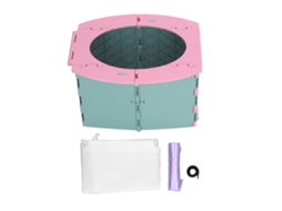 Primerox vaso Sanitário Infantil Portátil Dobrável Pp para Viagem Acampamento Treinamento Verde Rosa