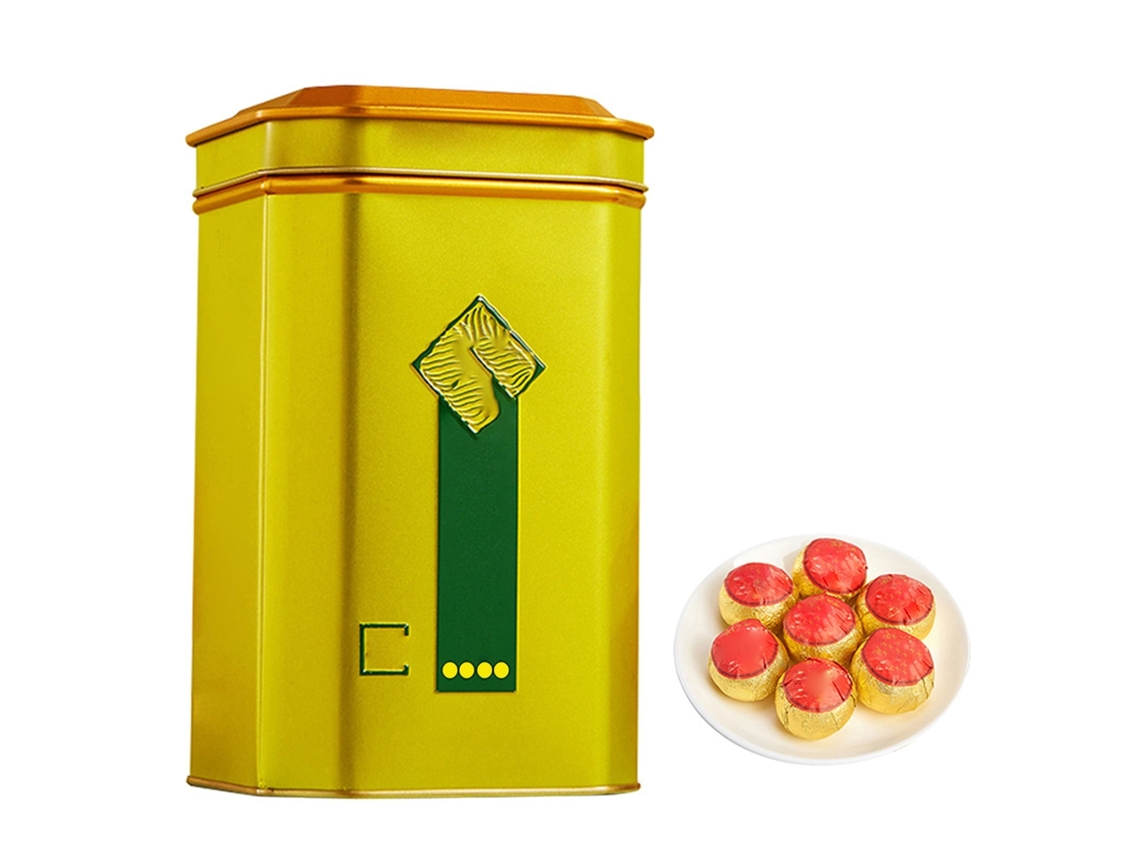Chá Pu'er LAXISCREED Laranja Verde Pequena Lata 3.5oz