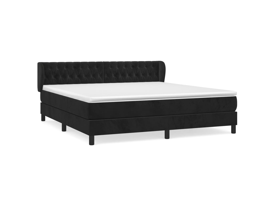 Box Spring Bed, Box Spring Beds Vidaxl Preto Veludo (160 X 200 Cm)