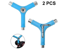 Chave De Skate E Porca De Eixo, Universal Para Longboard E Skateboard Azul