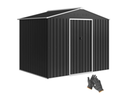 Abrigo de Jardim BTFORUS 3.6 m² com Portas Deslizantes e Aberturas de Ventilação (236x171x191cm)