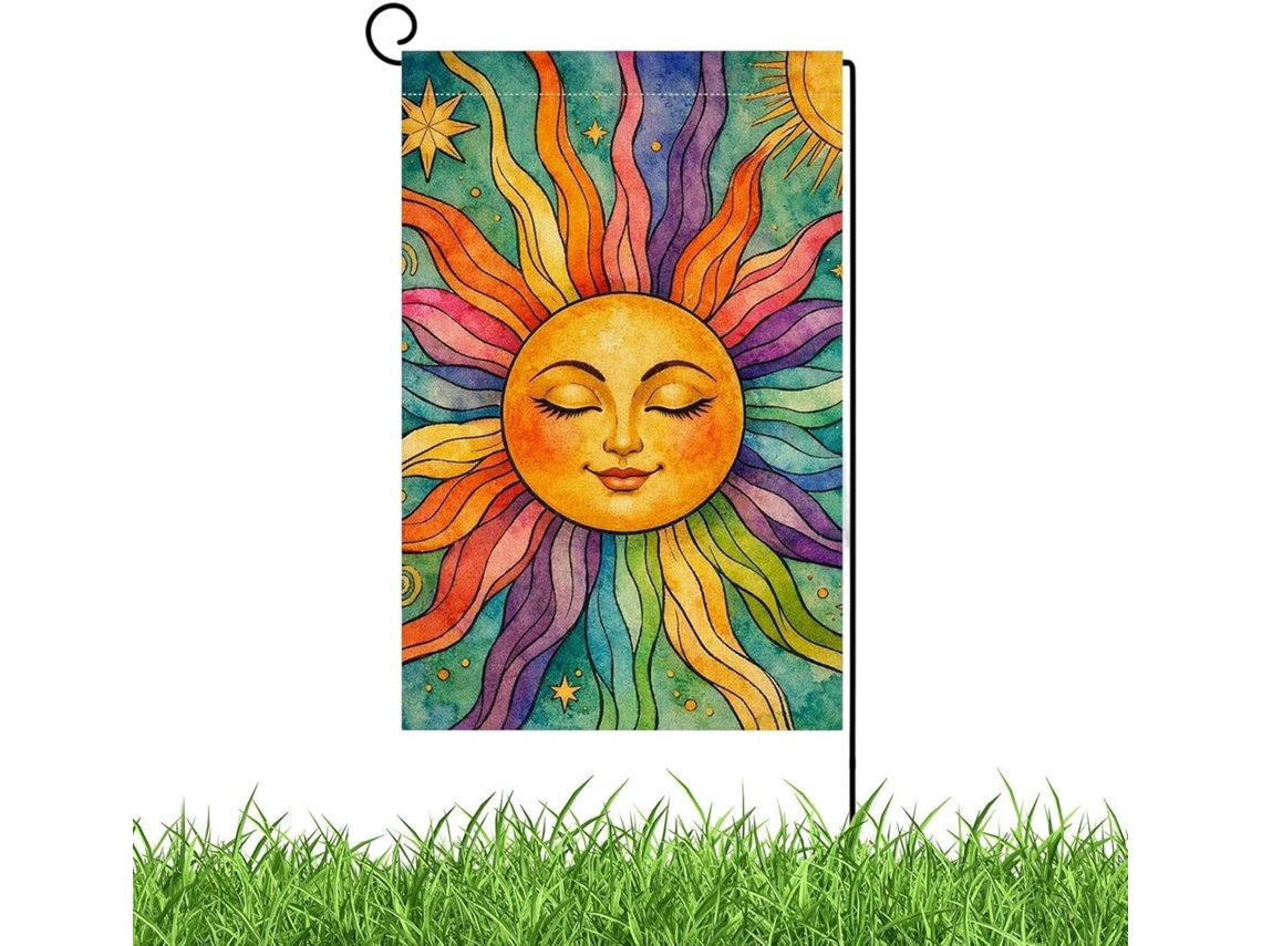 Bandeiras de Jardim Externas Bandeira Decorativa Dupla Face para Quintal 30,5 Cm X 45,7 Cm Bandeira Luminosa com Rosto CHABERLU