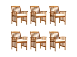 Garden Dining Chair, Garden Dining Chairs Vidaxl Creme Madeira De Acácia (n/a)