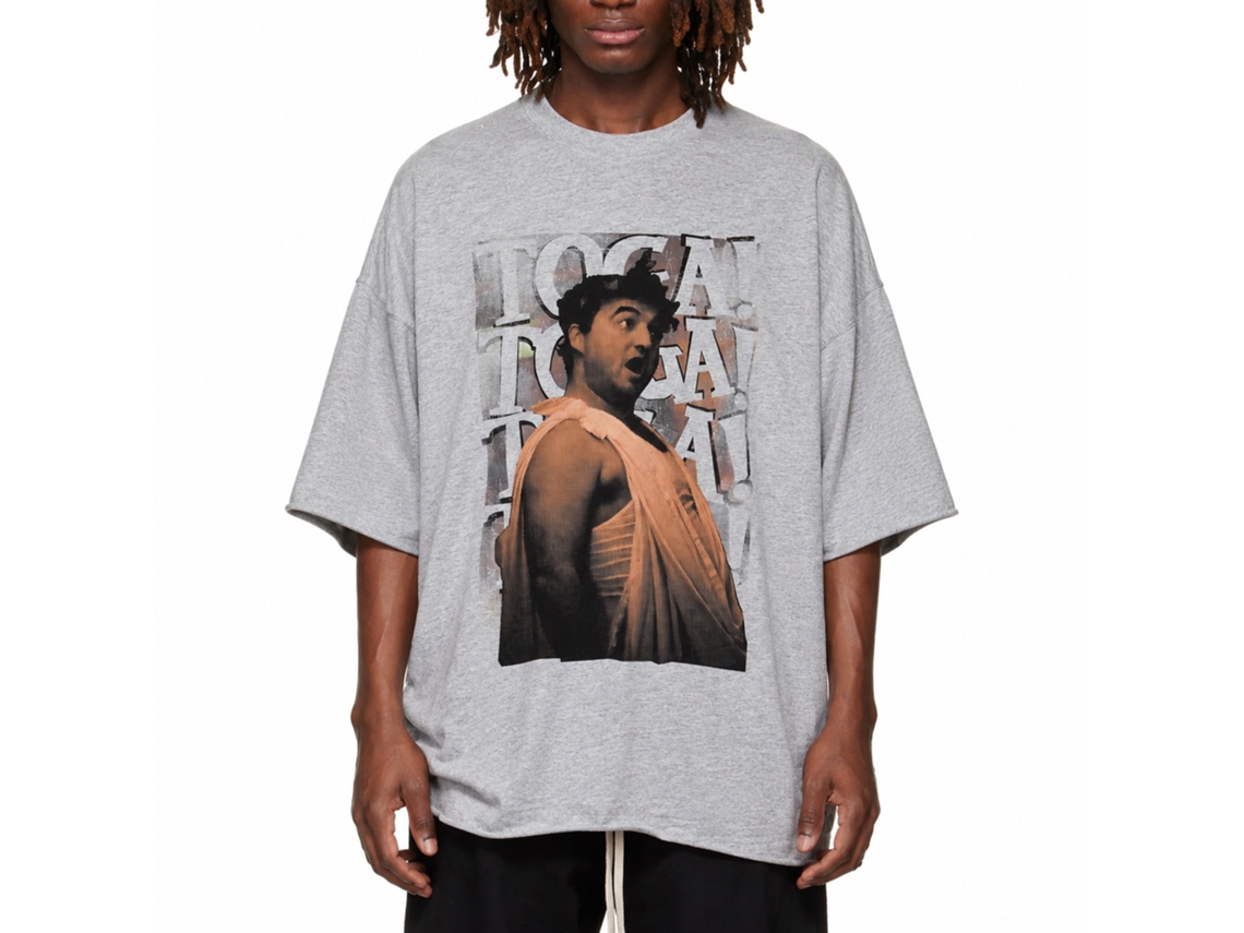 Rockinstone Animal House Movie Toga Chant Heather Gray Adult T-shirt Size:xl