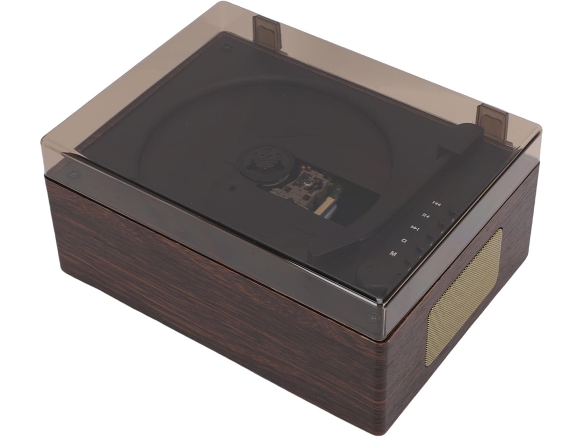Leitor Cd Retrô Genérico Com Duas Caixas De Som Bluetooth 5.1 Sem Fio, Reprodutor De Música Portátil Para
