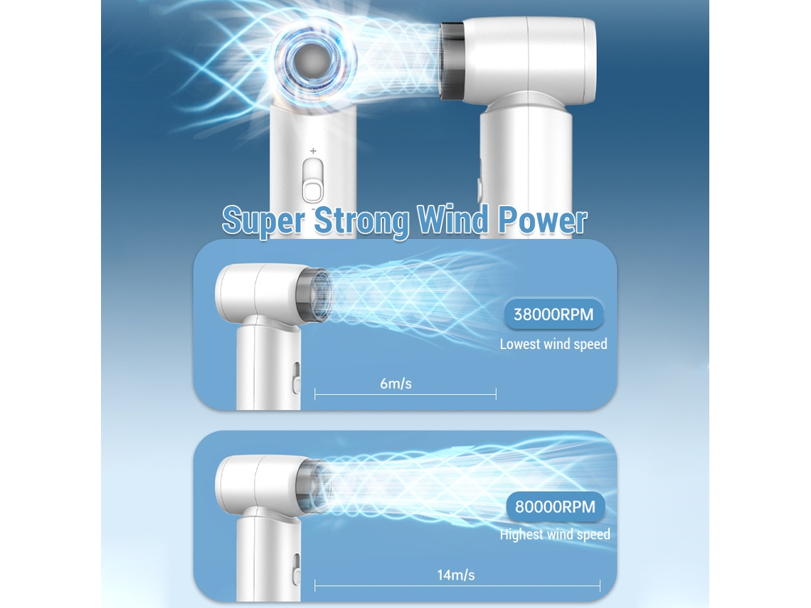 Duster Elétrico Portátil 80000rpm 4500mah Recarregável Limpeza