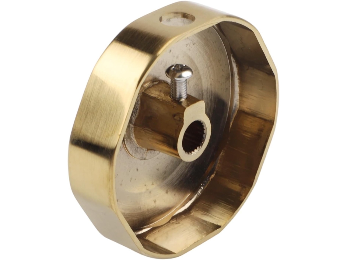 Compatível Com O Botão Giratório Para Controle De Banheira Em Latão Acabamento Dourado Escovado Design Redondo Ranhuras