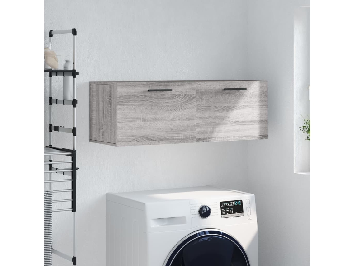 Vidaxl Armário Parede 100x36,5x35 Cm Derivados De Madeira Cinza Sonoma