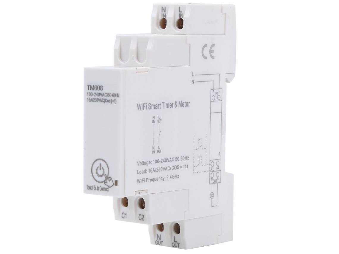 Medidor de Energia Inteligente TM608 Wifi 16A | S/MARCA