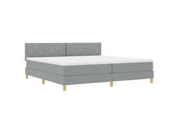 Conjunto 1 Cama Box Vidaxl Cinzento Tecido (200 X 200 Cm)