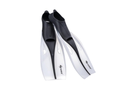 Nadadeiras De Mergulho Full Foot Bolsa Sem Cintos Para Snorkeling E Natação 4 Tamanhos M Negro Transparente