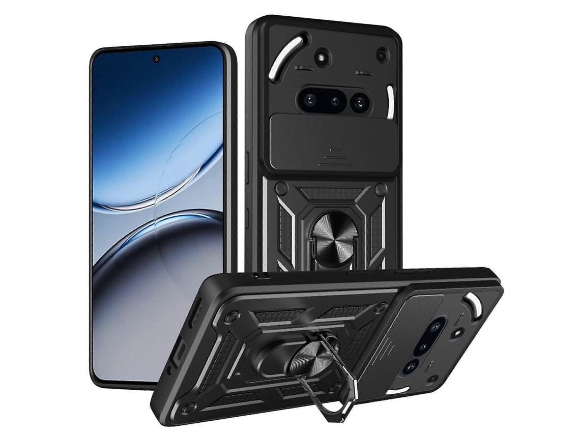 Capa Para Celular Nothing Phone 3a Com Design De Tampa Deslizante Para Câmera, Feita Em Tpu E Pc.