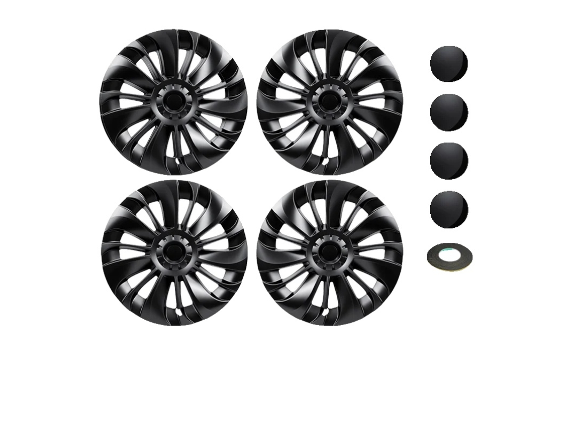 Capa para roda, design de aro completo, compatível com Tesla Model Y, Lr Light Fosco, Model Y 19 Polegadas, Rodas Gemini, para Tesla