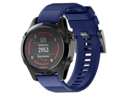 Pulseira De Relógio Lurelia Em Silicone Removível Rápida Fenix 5 22 Mm Azul Escuro