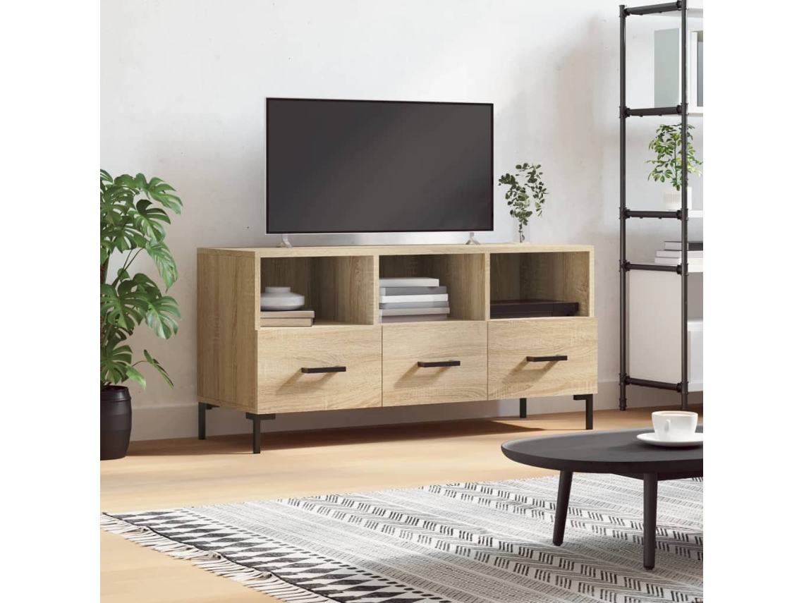 Vidaxl Móvel De Tv 102x36x50 Cm Derivados De Madeira Carvalho Sonoma