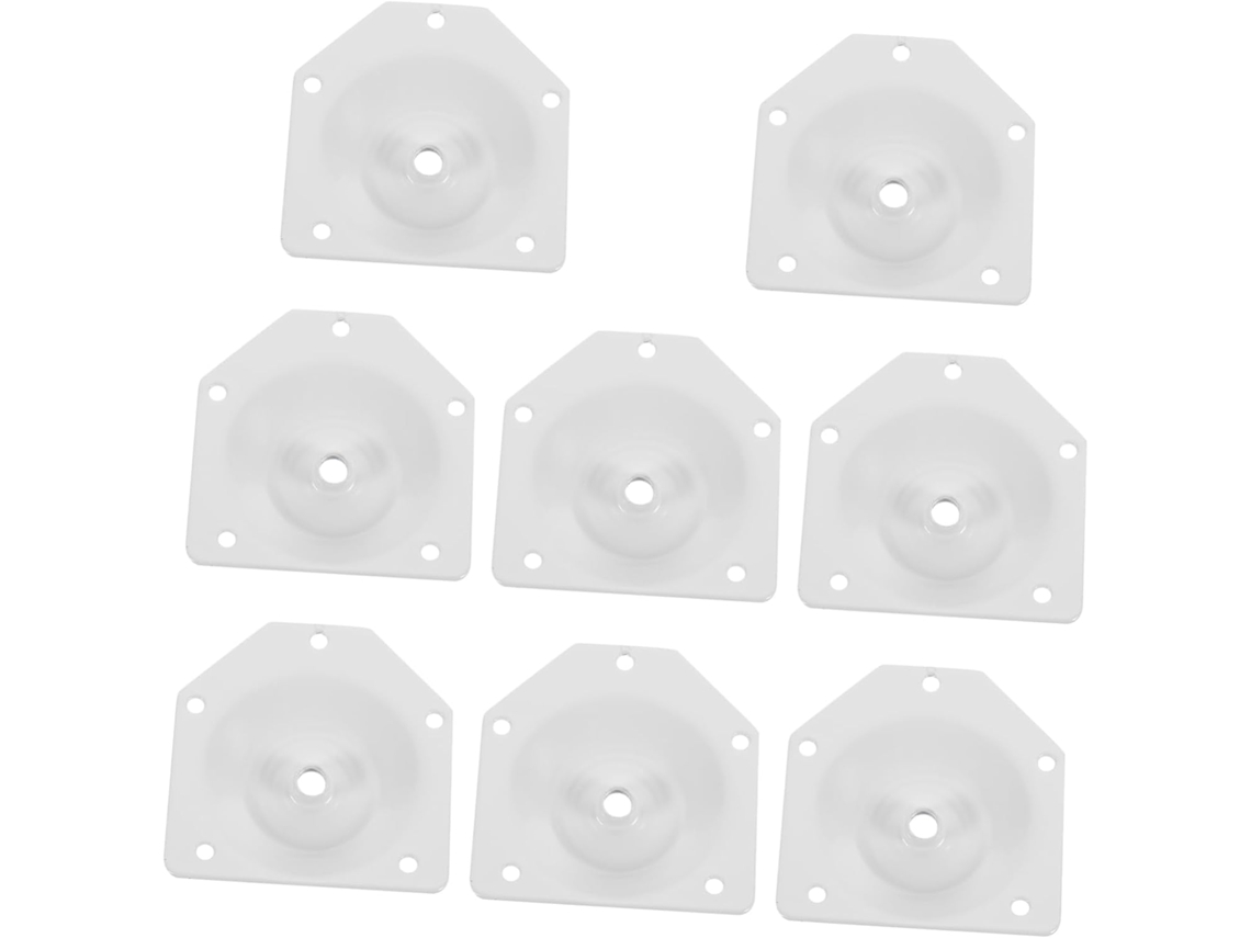 Conjunto De 8 Placas Montagem Ferro Para Niveladores Pés Móveis