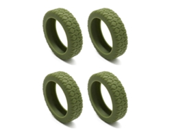 Capas De Silicone Silenciosas Para Rodas Malas Viagem, Compatíveis Com A Maioria Das Malas De Cabine Rodas Giratórias 8 Polegadas, Verde Militar
