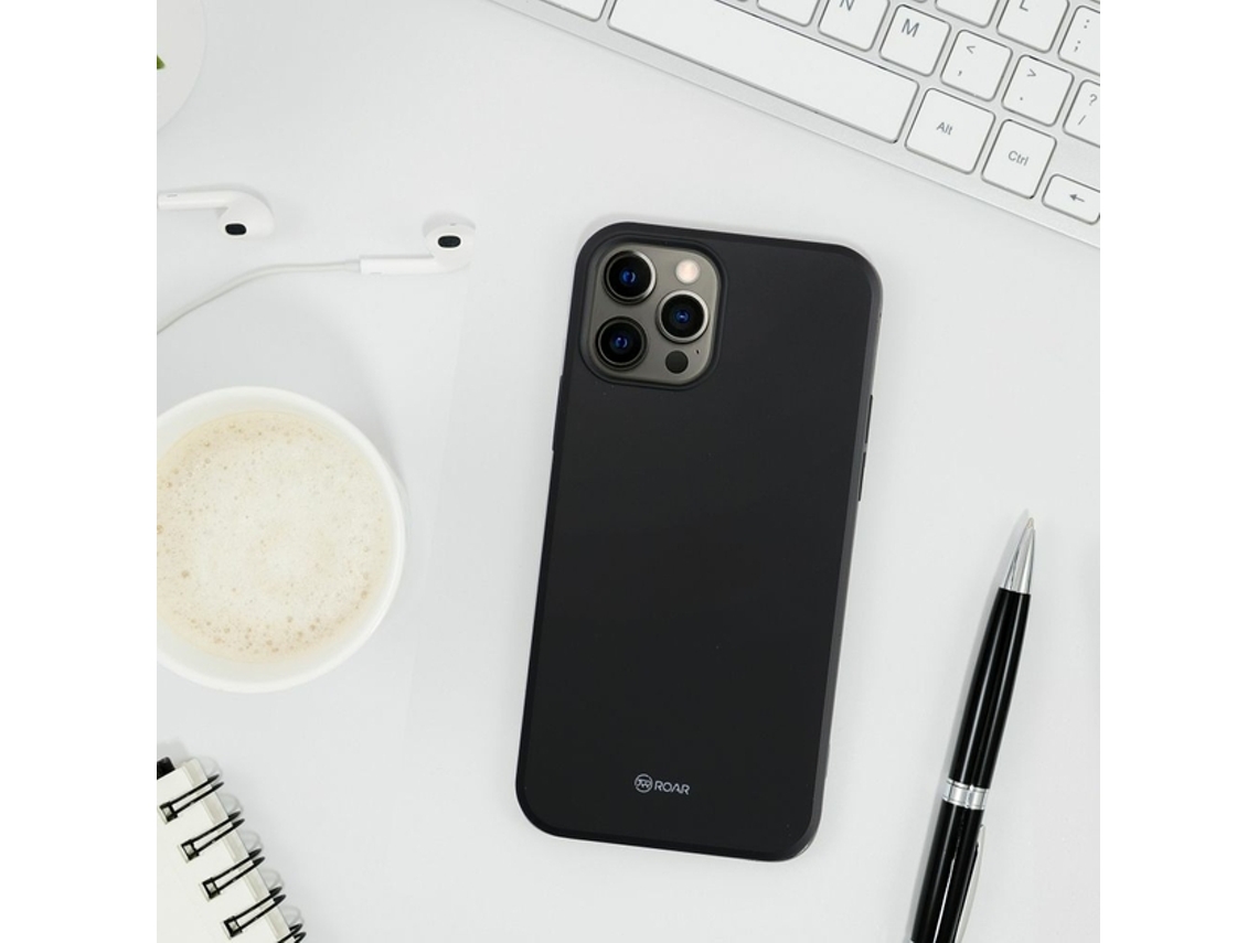 Estojo Gelatina Colorido para iPhone 14 Plus ROAR Preto