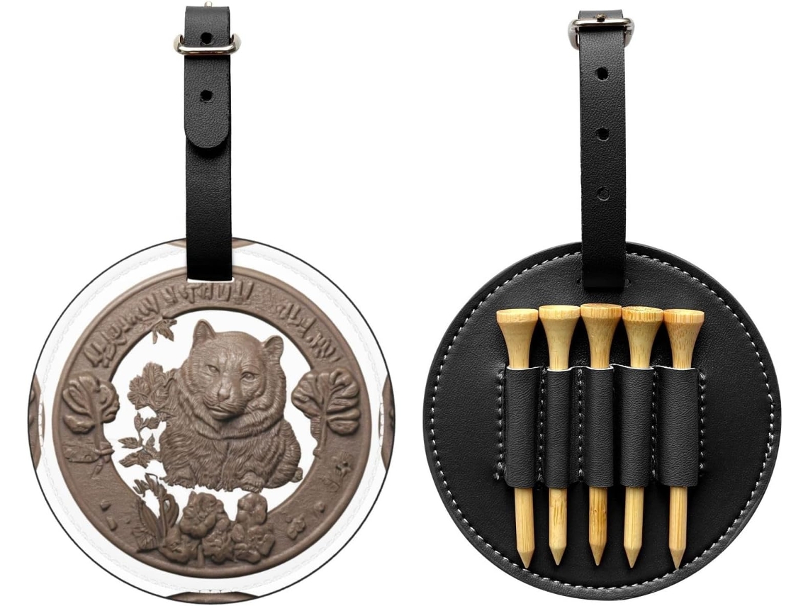 Bolsa para Tees de Golfe em cobre preto, fácil de transportar e eficiente, S/MARCA