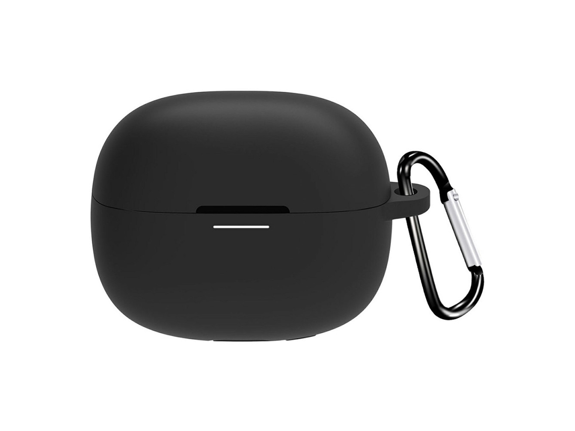 Capa Zruxe Para Xiaomi Buds 6 Pro Silicone Soft-touch Preta (anti-risco, Com Mosquetao)