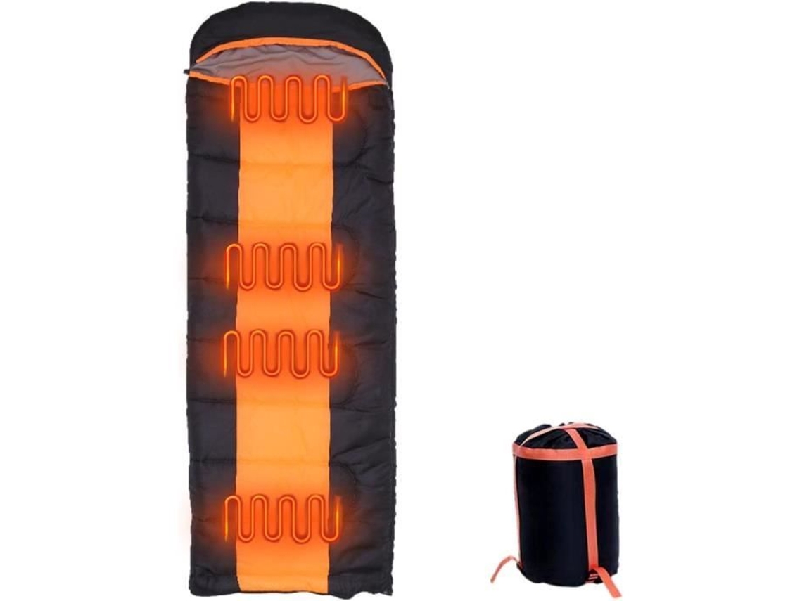 Aquecedor de Saco de Dormir Saco de Dormir Aquecido para Camping Suporte para Múltiplas Fontes de Alimentação Usb Por Bateria X8524