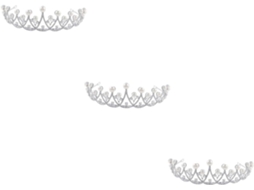 Coroa De Noiva Elegante De 3 Peças Com Cristais E Pérolas Para Cerimônias E Eventos.