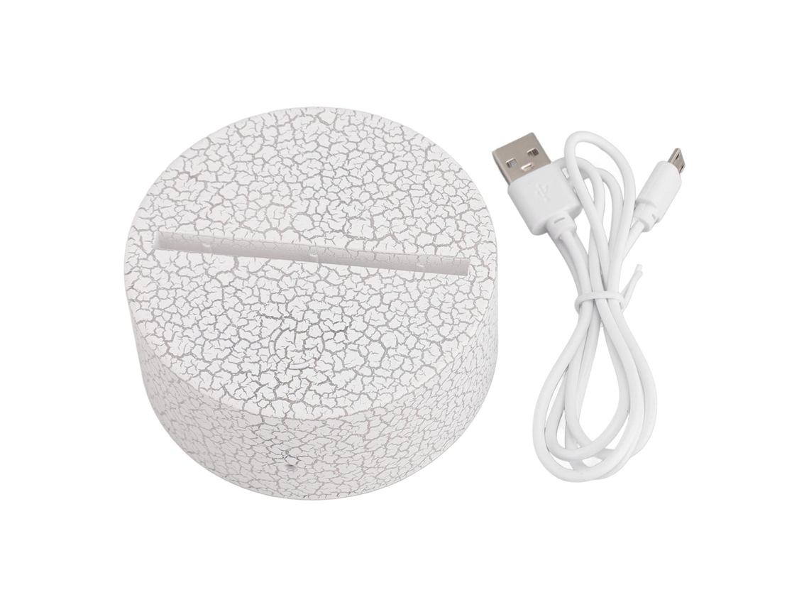 Base De Lâmpada Led Noturna Com Exibição E 8 Chips De Luz