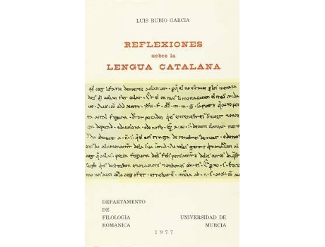Livro Reflexiones sobre la lengua catalana (Spanish Edition) de Rubio Garcia, Luis (Espanhol)