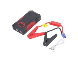 Carregador de bateria de carro 12V 18800mAh com display LED, duas portas USB e luz de emergência