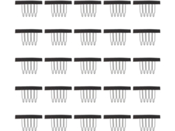 Conjunto de 25 presilhas de cabelo com 6 dentes e tecido pré-trançado para fixar coques.