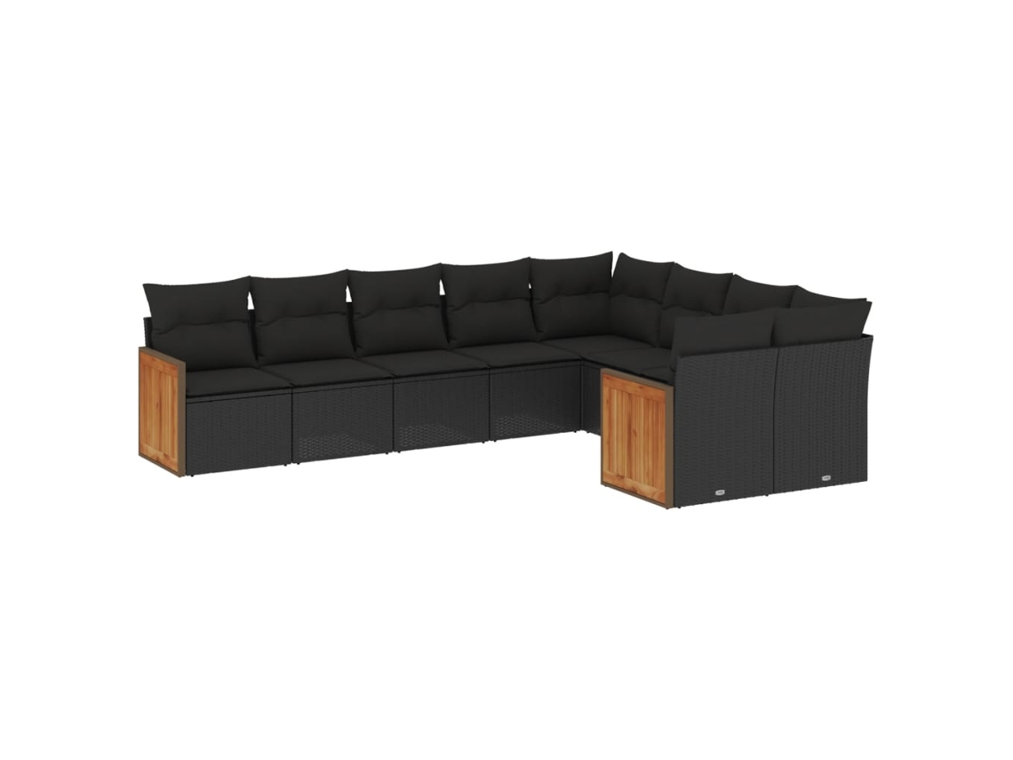 Garden Sofa Set, Garden Sofa Sets Vidaxl Preto Rattan / Vime (n/a)