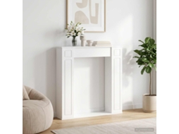 Vidaxl Moldura De Lareira Branco Brilhante 100 X 20 X 100 Cm