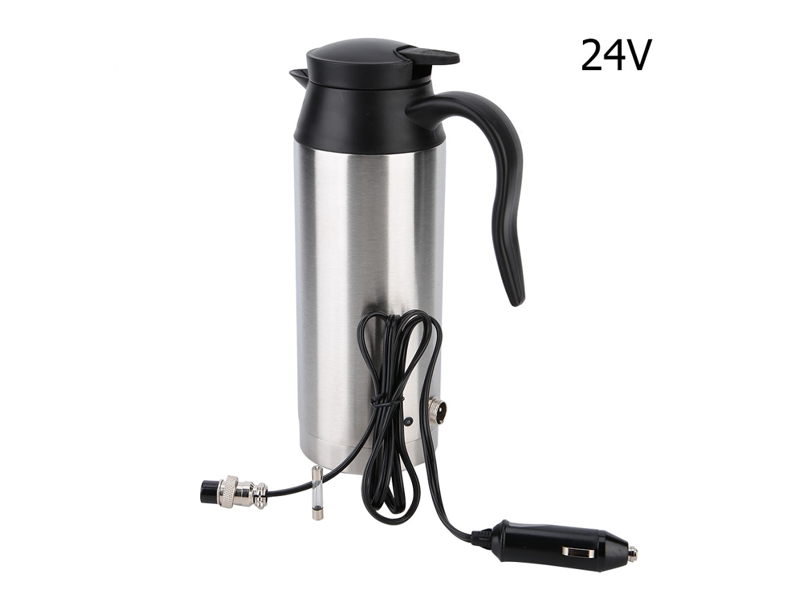 Chaleira Elétrica Portátil Laxiscreed De Aço Inox De 800ml Para Carro E Casa
