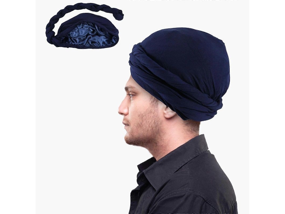 2026 turbante para Homens de Moda Twist Vintage com Modal e Cetim Elástico para Cabeça de Tecido Amarrado