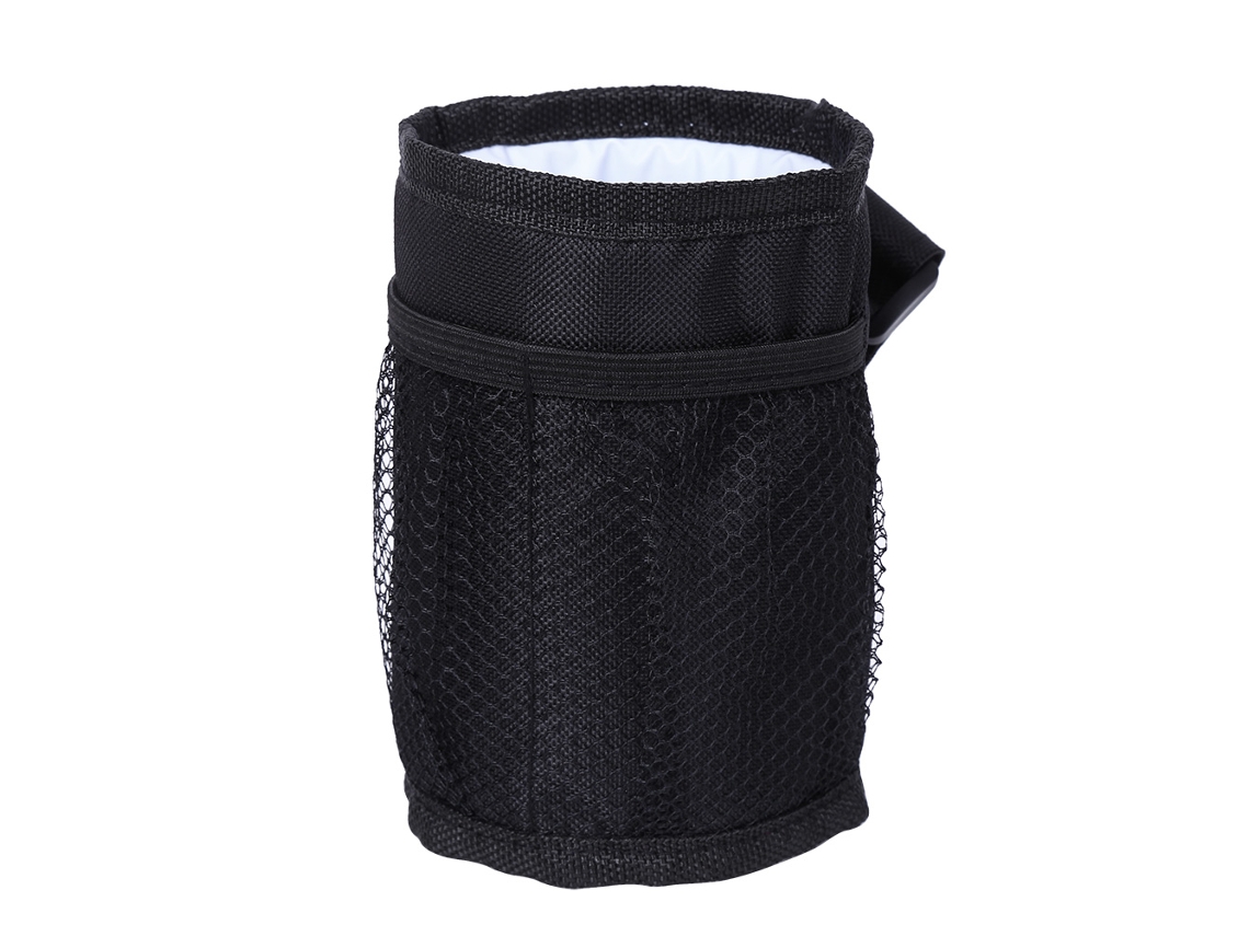 1pc Bolsa Isolante Para Garrafa Preta Para Carrinho De Bebê Com Bolsos De Malha