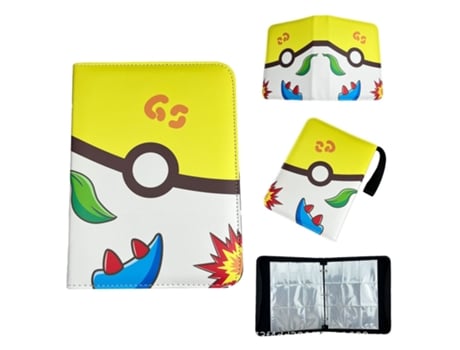 Álbum Pokémon Tcg V Reel Em Couro Pu Com Zíper | 900 Cartas | Hlx 179