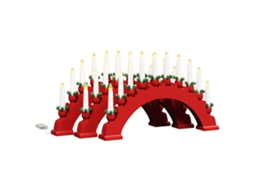 Conjunto 3 Arco De Velas De Natal Vidaxl Vermelho Madeira De Pinho Maciça (47 X 5 X 29 Cm)