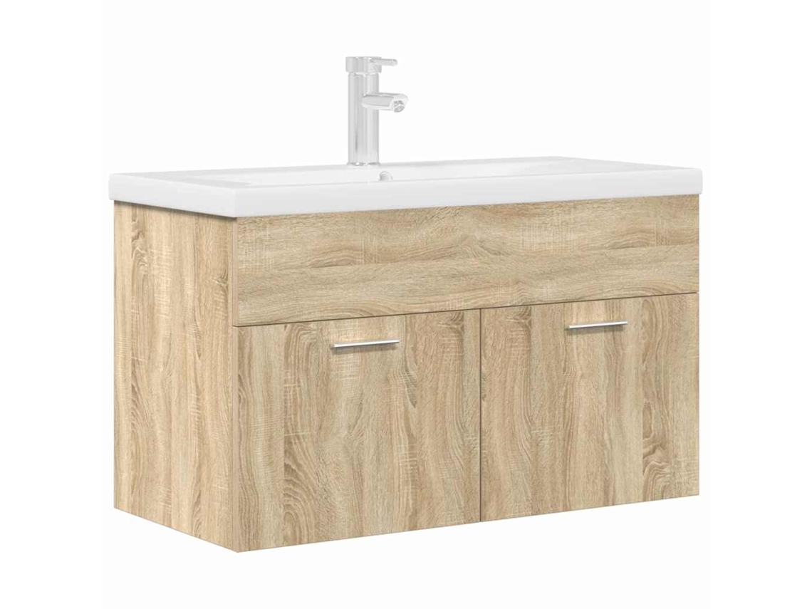 Bathroom Sink Cabinet, Bathroom Sink Cabinets Vidaxl Marrom Madeira Processada (80 X 38.5 X 46 Cm)