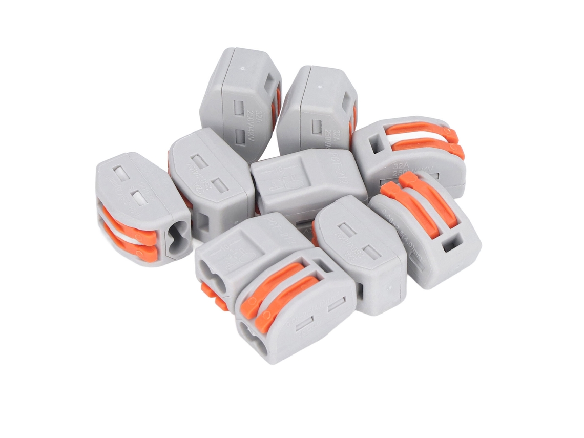 Laxiscreed Conector De Condutor Fio Com 2 Portas E Splicing Por Alavanca