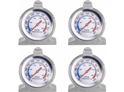 Termômetro De Forno Com Mostrador Grande Em Aço Inoxidável, 4 Peças, Faixa Temperatura 50°c A 300°c, Para Forno, Grelha E Churrasq Aquaforge