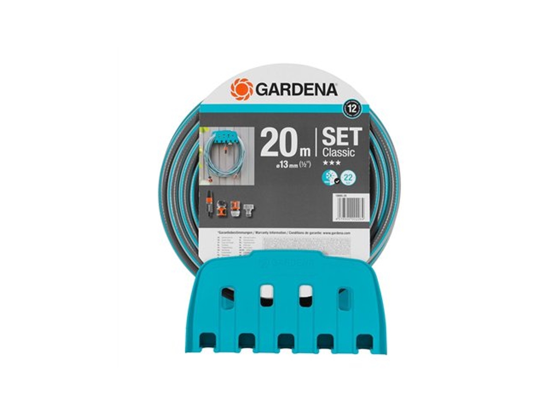 Kit De Mangueira De Jardim Clássico 20 M Suporte De Parede Gardena (1/2 13 Mm)