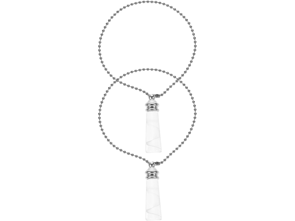 Conjunto De 2 Correntes Leves Para Coluna De Vidro