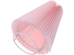 Protetor de Abajur de Mesa em Tecido Plissado Rosa, Difusor Simples e Decorativo para Luminária de Cabeceira. SFUSHOS