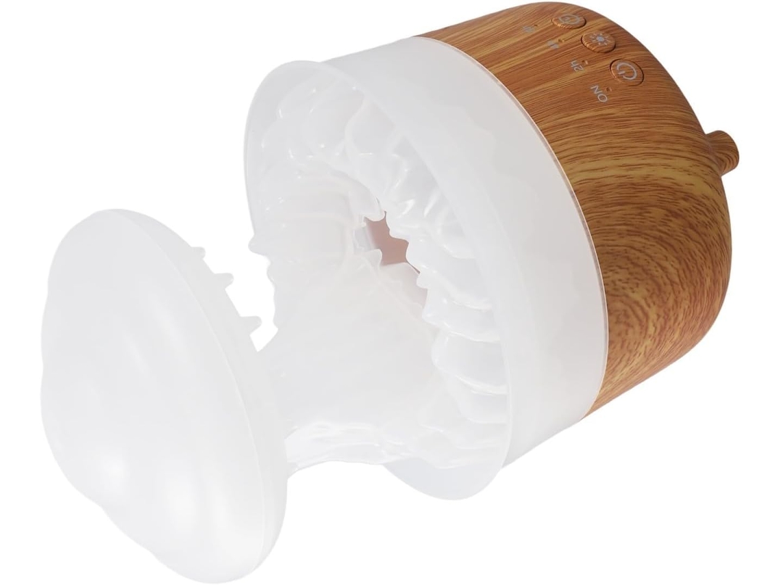 Umidificador E Difusor De Aromas Raindrop Para Óleos Essenciais, Com Luz Noturna Em 7 Cores