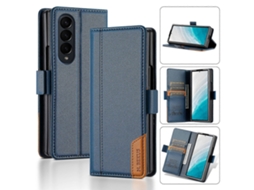 Capa De Couro Com Costura Magnética E Proteção Rfid N.bekus P3 Para Samsung Galaxy Z Fold4