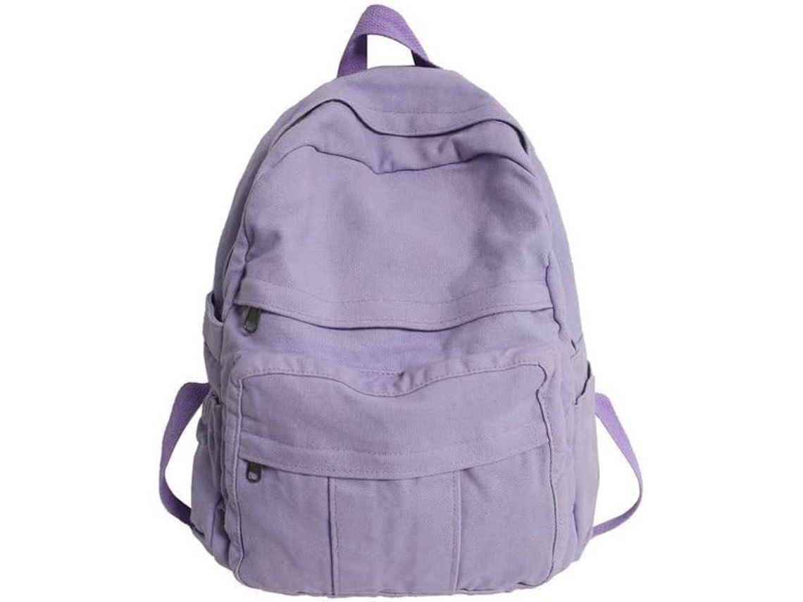 2026 mochila de Lona Estética para Mulheres e Homens Mochila para Notebook Roxa Vintage Mochila de Viagem Diária